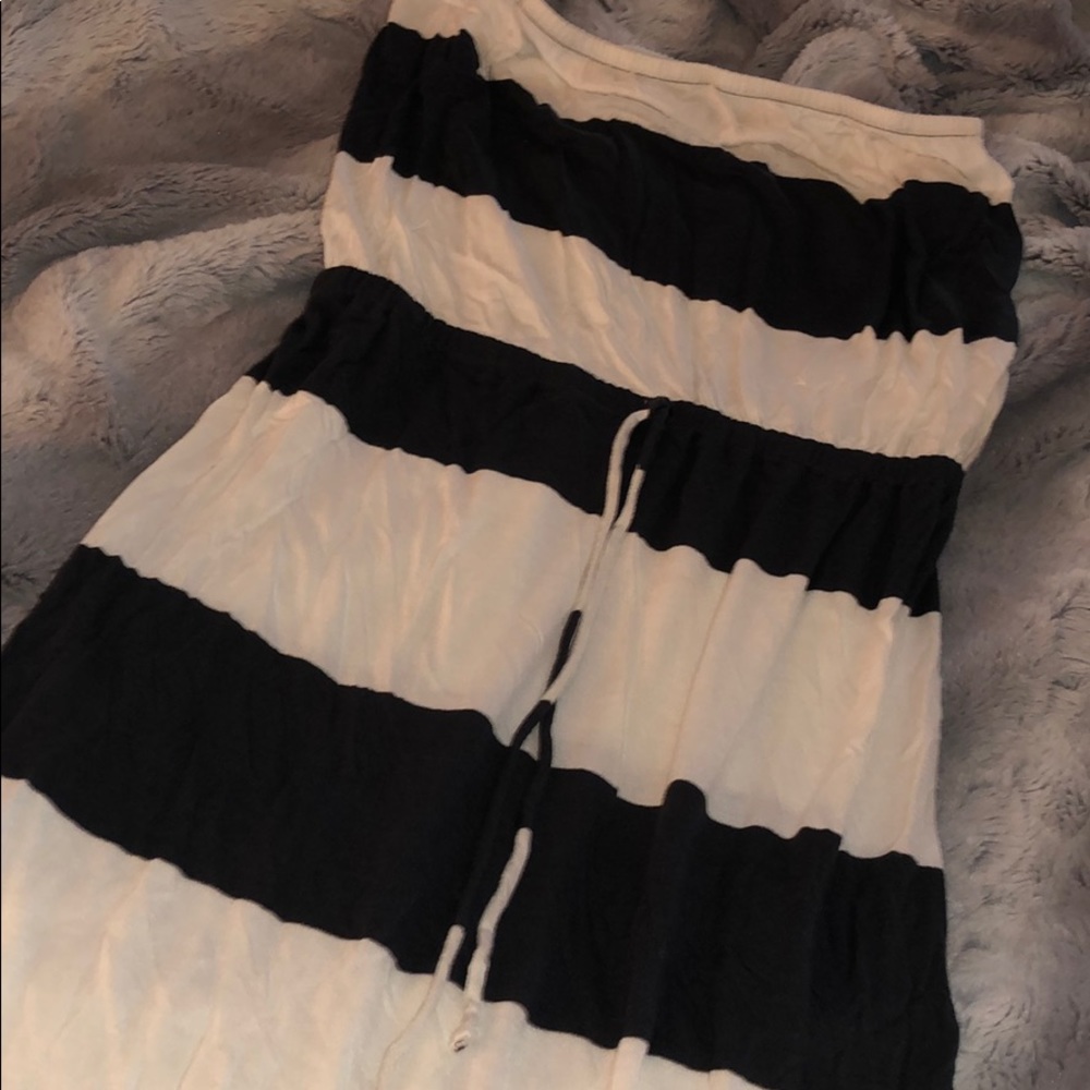 Navy and white old navy maxi dress